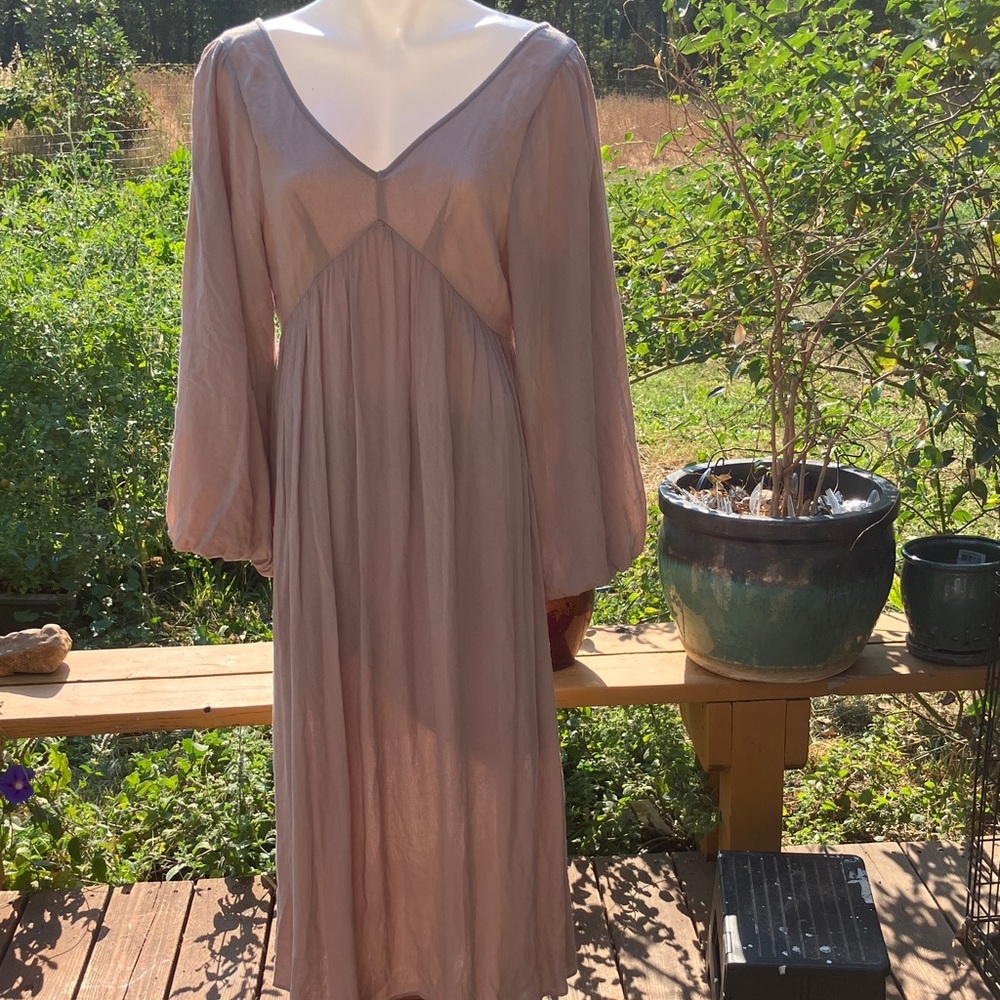 L Love Self maxi dress with tie lace back M - Picture 2 of 14